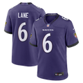 Men's Baltimore Ravens Ja'Kobi Lane Purple Team Game Jersey
