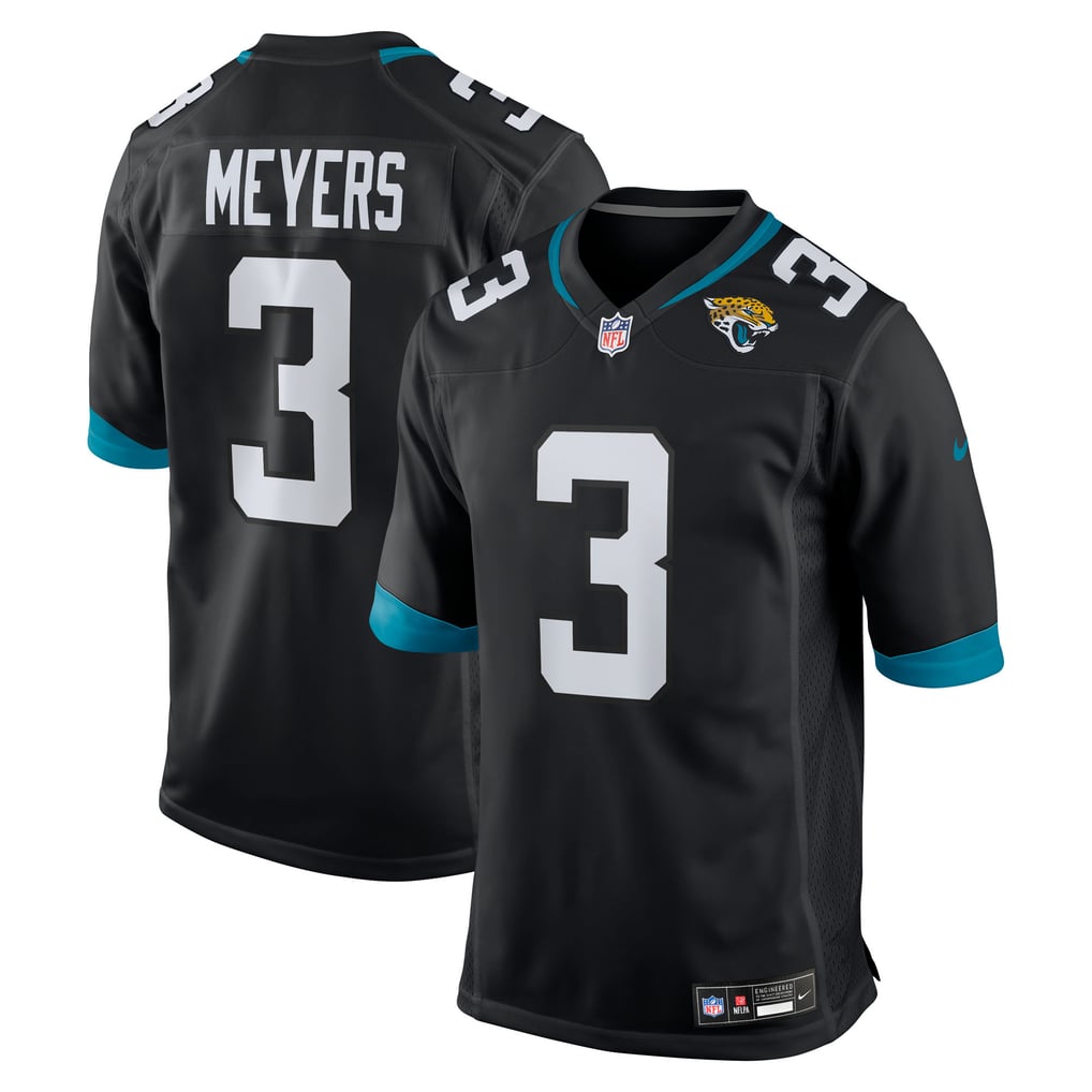 Men's Jacksonville Jaguars Jakobi Meyers Black Alternate Game Jersey
