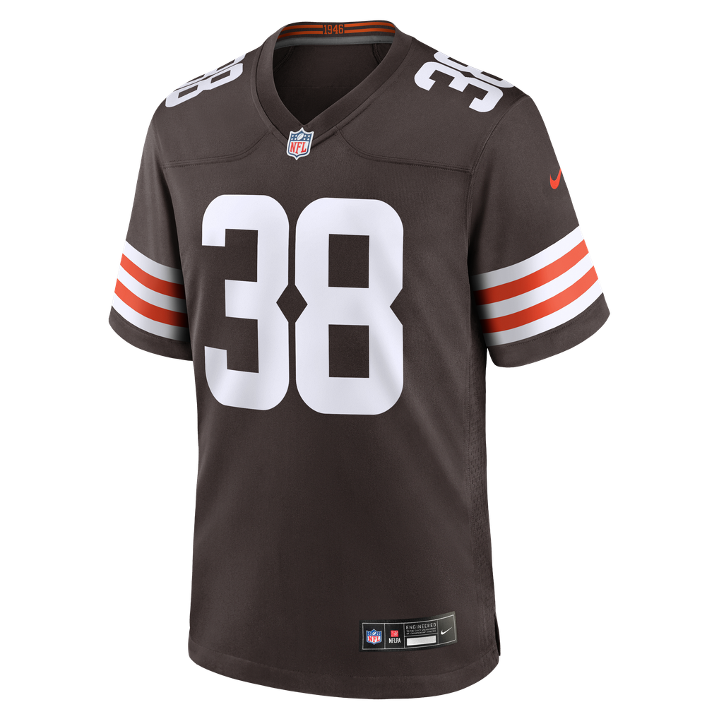 Men's Cleveland Browns Jaleel McLaughlin Brown Team Game Jersey