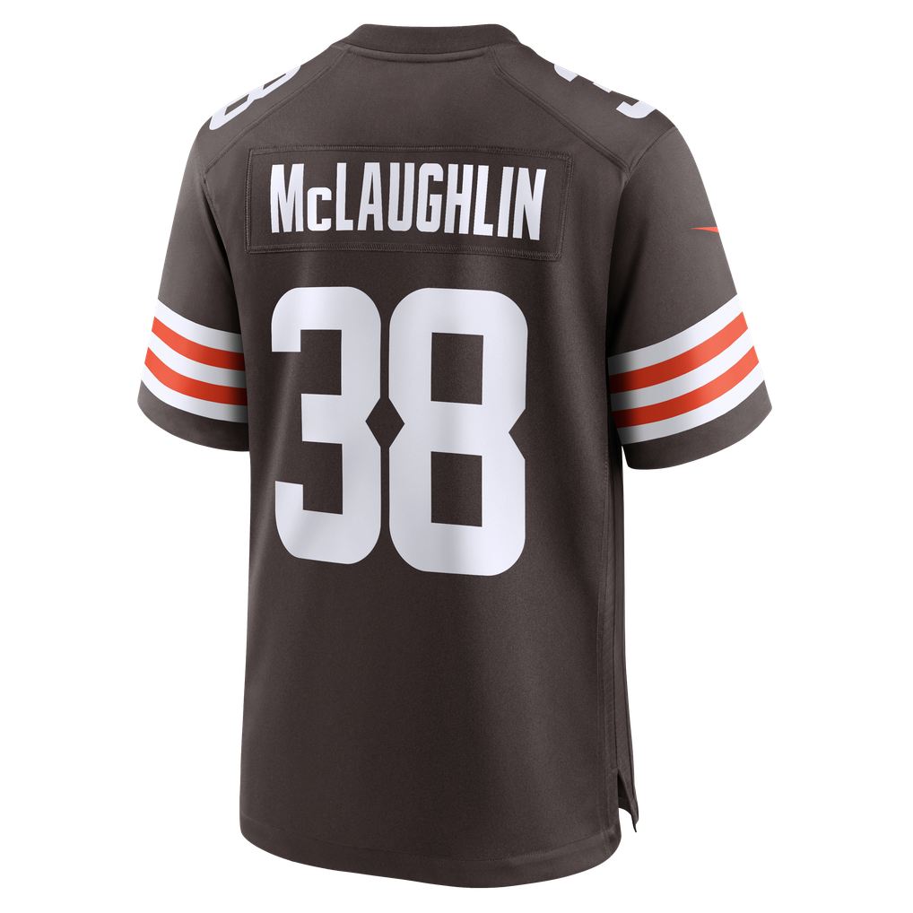 Men's Cleveland Browns Jaleel McLaughlin Brown Team Game Jersey