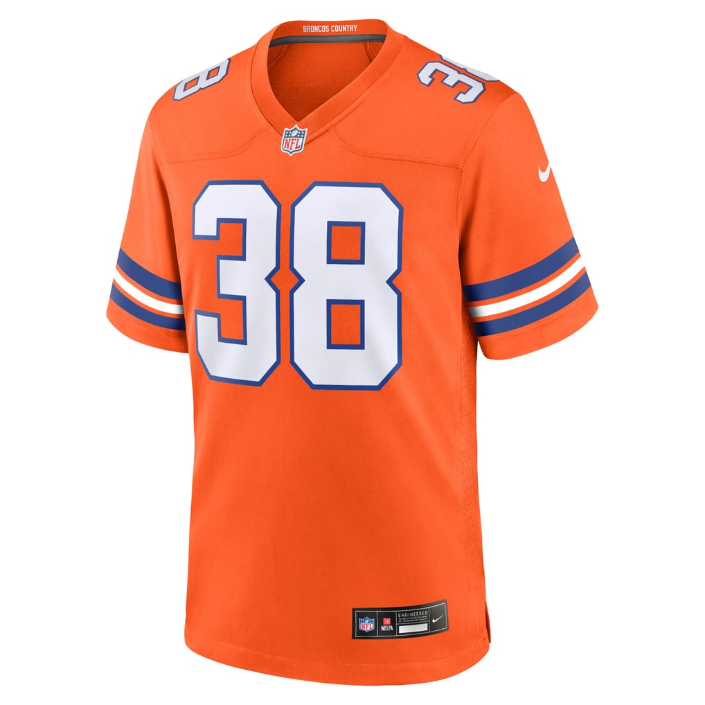 Men's Denver Broncos Jaleel McLaughlin Orange Mile High Collection 1977 Throwback Player Game Jersey