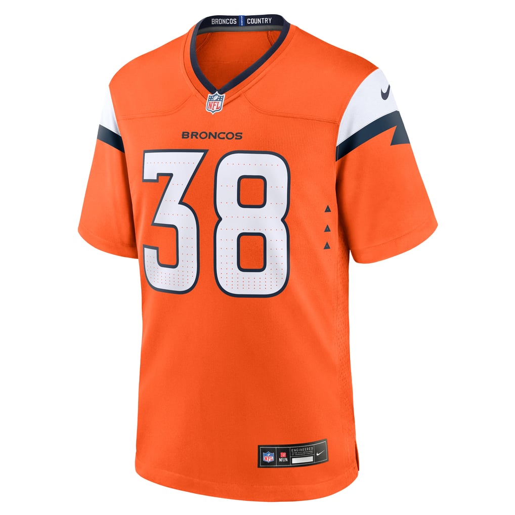 Men's Denver Broncos Jaleel McLaughlin Orange Team Game Jersey