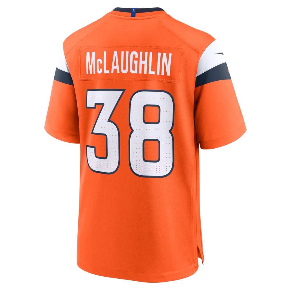 Men's Denver Broncos Jaleel McLaughlin Orange Team Game Jersey