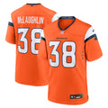 Men's Denver Broncos Jaleel McLaughlin Orange Team Game Jersey