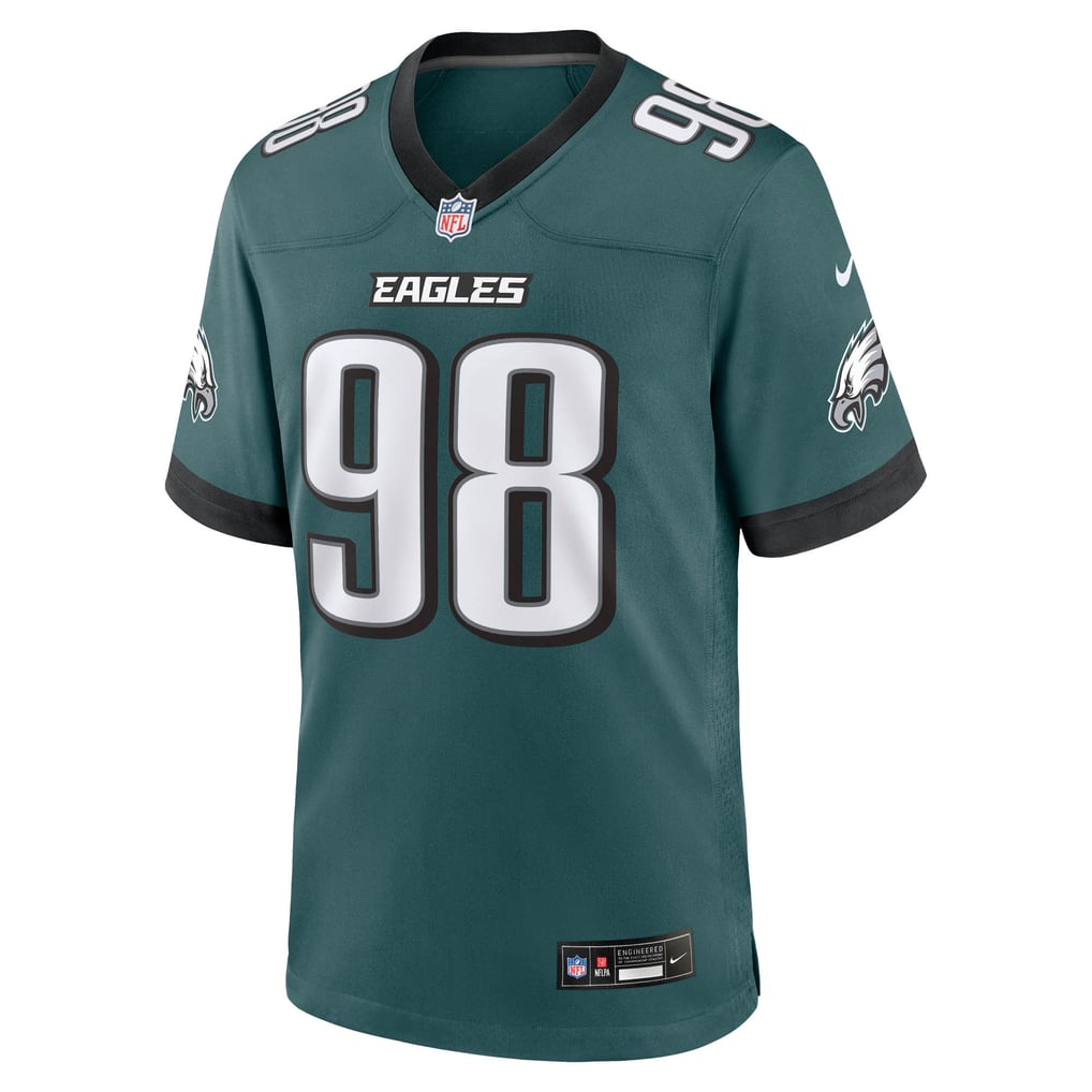 Men's Philadelphia Eagles Jalen Carter Midnight Green Team Game Jersey