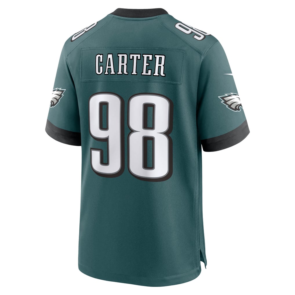 Men's Philadelphia Eagles Jalen Carter Midnight Green Team Game Jersey
