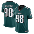 Men's Philadelphia Eagles Jalen Carter Midnight Green Team Vapor F.U.S.E. Stitched Limited Jersey