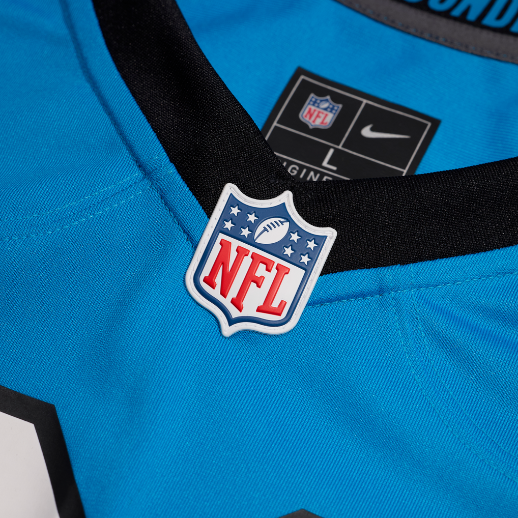 Men's Carolina Panthers Jalen Coker Blue Alternate Game Jersey