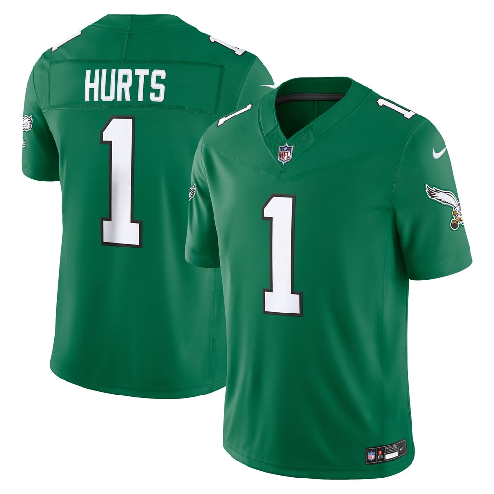 Men's Philadelphia Eagles Jalen Hurts Kelly Green Alternate Vapor F.U.S.E. Stitched Limited Jersey