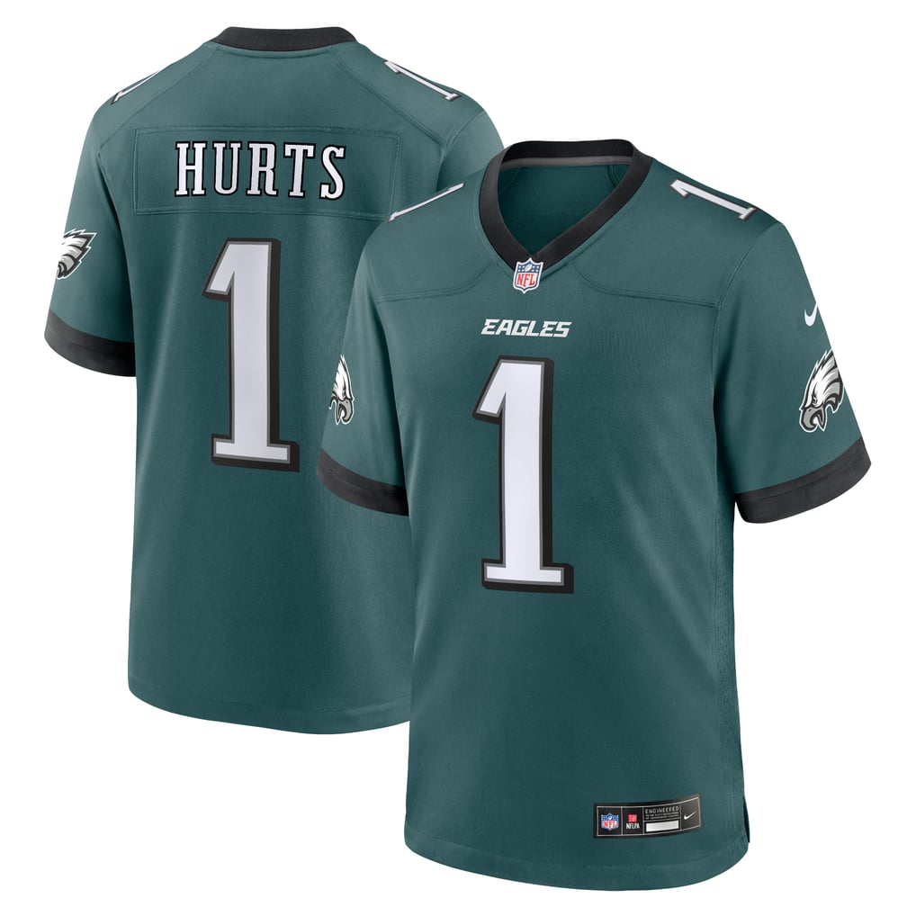 Men's Philadelphia Eagles Jalen Hurts Midnight Green Team Game Jersey