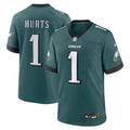 Men's Philadelphia Eagles Jalen Hurts Midnight Green Team Game Jersey