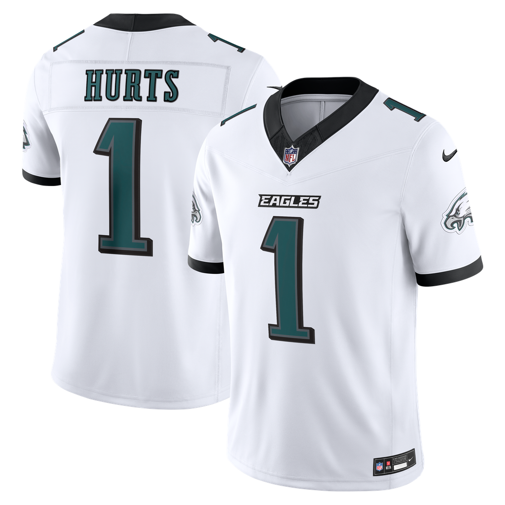 Men's Philadelphia Eagles Jalen Hurts White Vapor F.U.S.E. Stitched Limited Jersey