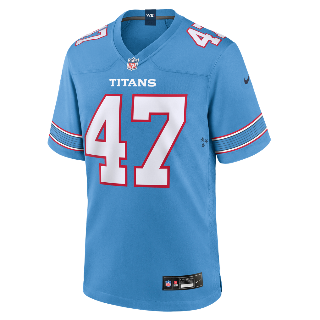 Men's Tennessee Titans Jalen McMurray Light Blue Team Game Jersey