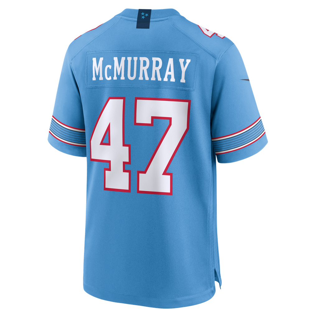 Men's Tennessee Titans Jalen McMurray Light Blue Team Game Jersey