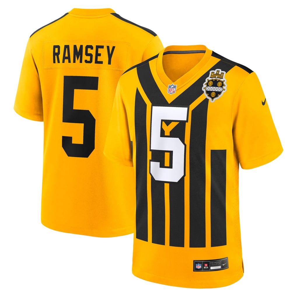 Men's Pittsburgh Steelers Jalen Ramsey Gold Alternate 1933 Throwback Game Jersey