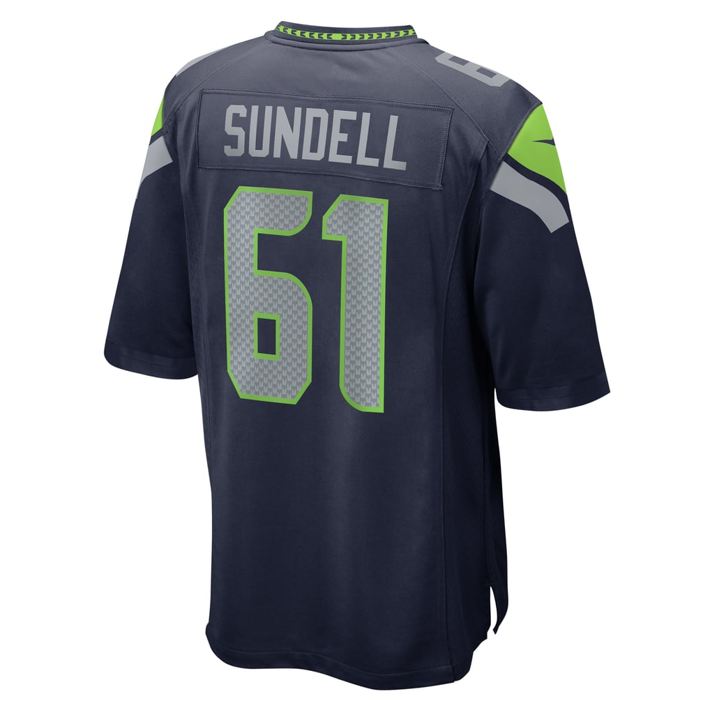 Men's Seattle Seahawks Jalen Sundell College Navy Game Jersey