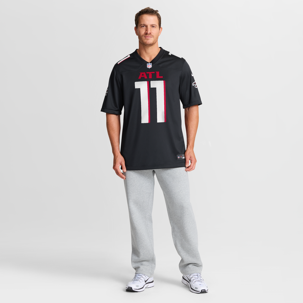 Men's Atlanta Falcons Jalon Walker Black Team Game Jersey