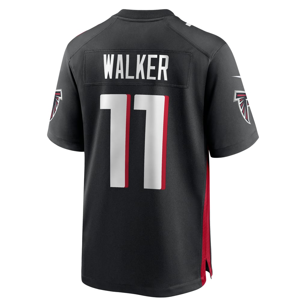 Men's Atlanta Falcons Jalon Walker Black Team Game Jersey