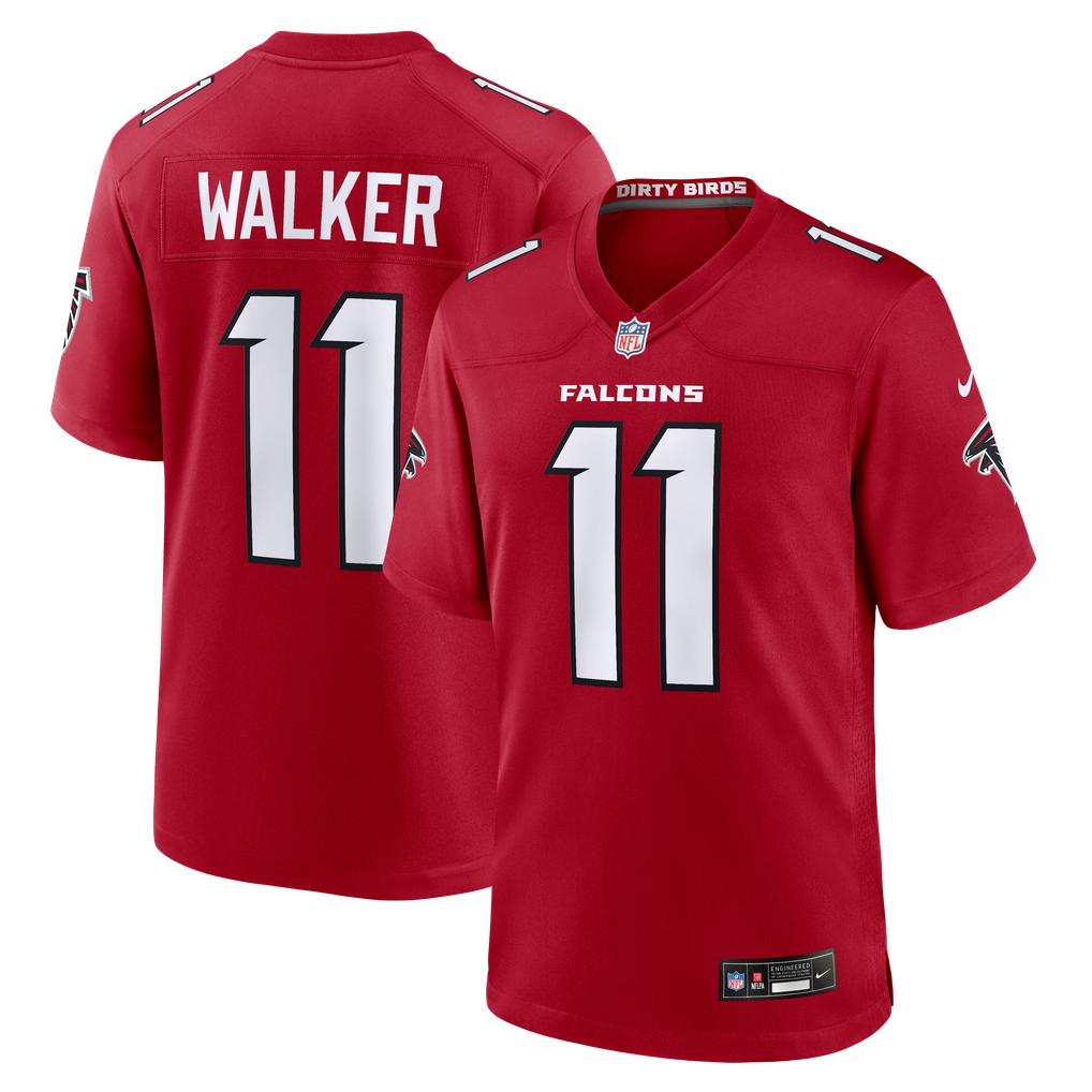 Men's Atlanta Falcons Jalon Walker Red Game Jersey