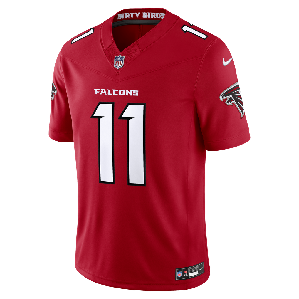 Men's Atlanta Falcons Jalon Walker Red Team Vapor F.U.S.E. Stitched Limited Jersey