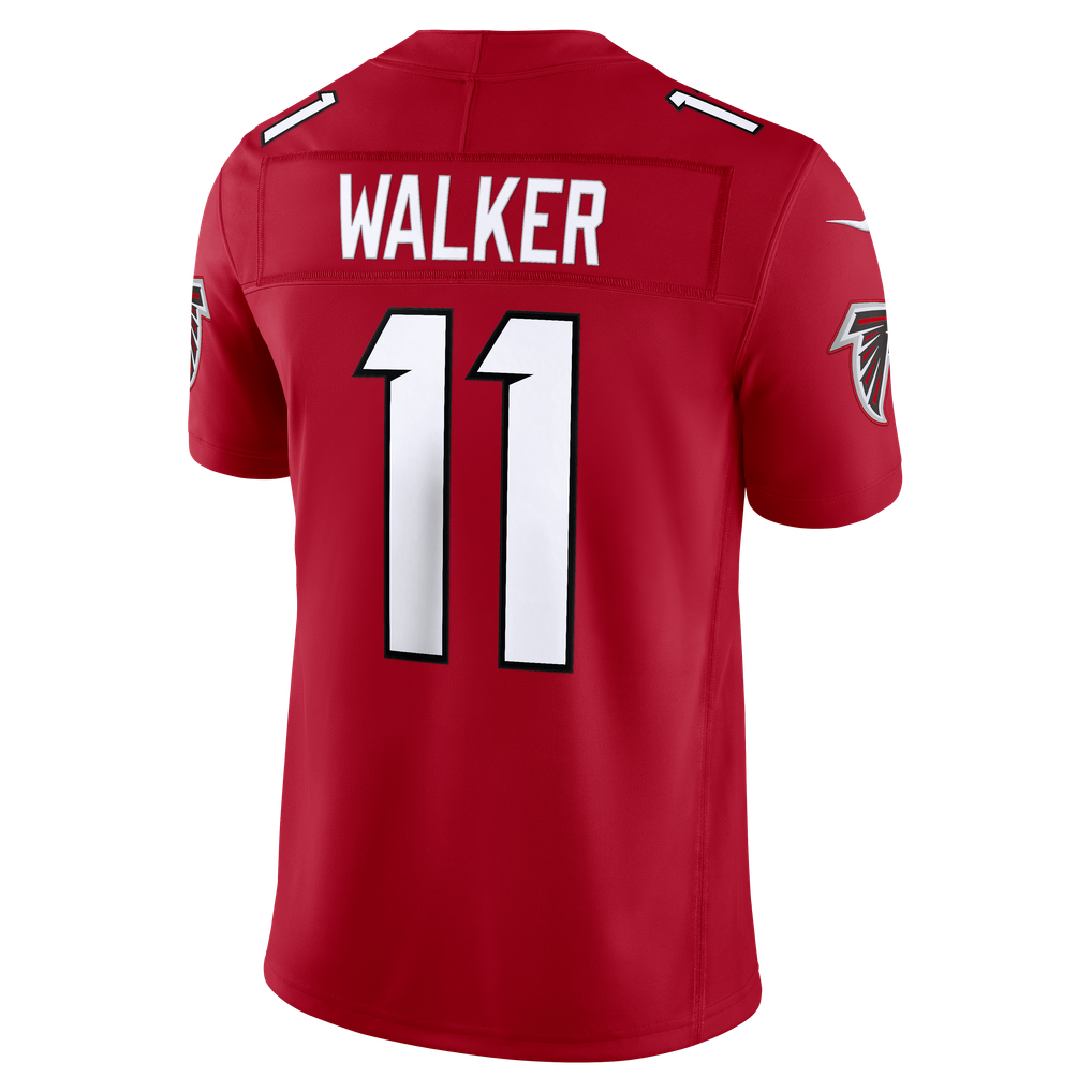 Men's Atlanta Falcons Jalon Walker Red Team Vapor F.U.S.E. Stitched Limited Jersey