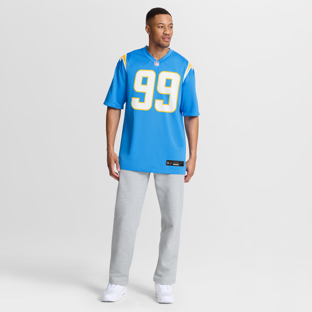Men's Los Angeles Chargers Jamaree Caldwell Powder Blue Team Game Jersey