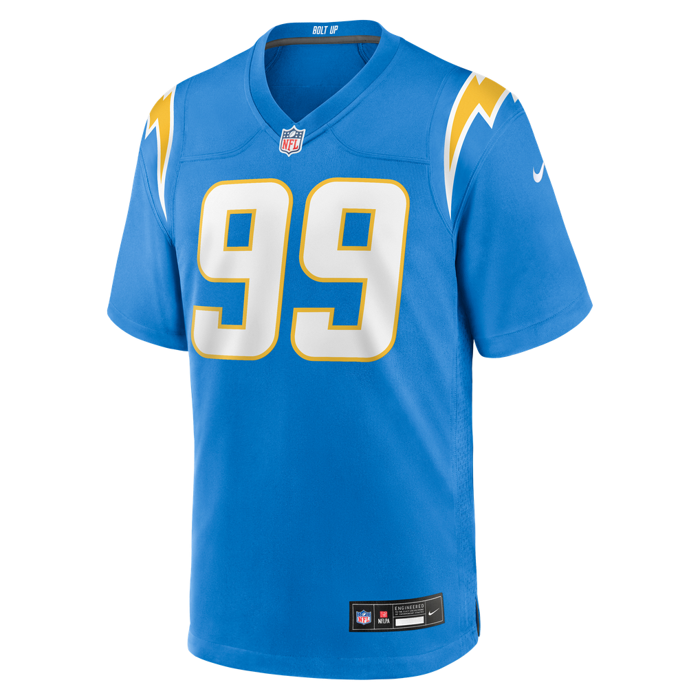 Men's Los Angeles Chargers Jamaree Caldwell Powder Blue Team Game Jersey