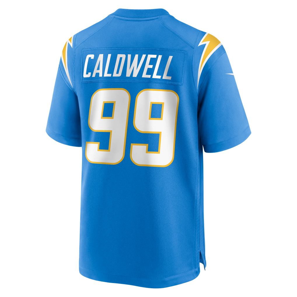 Men's Los Angeles Chargers Jamaree Caldwell Powder Blue Team Game Jersey