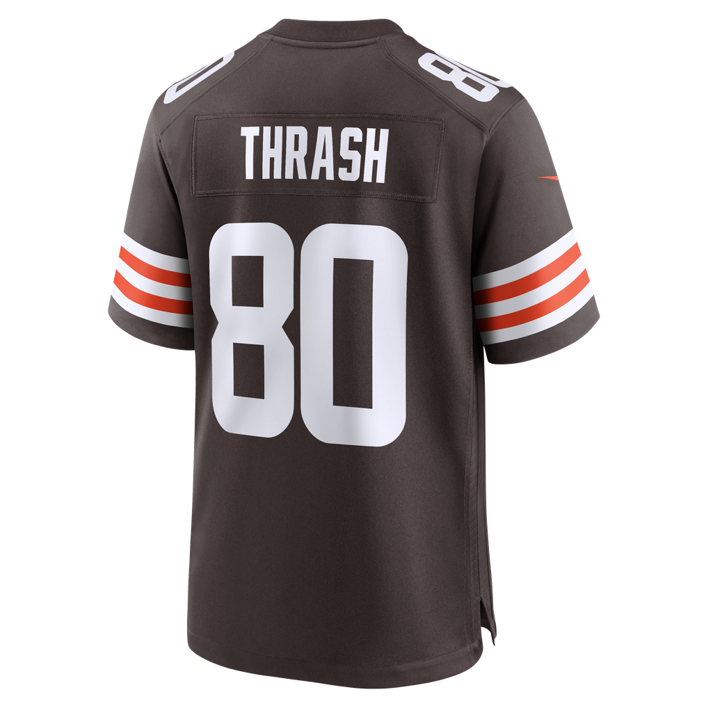 Men's Cleveland Browns Jamari Thrash Brown Team Game Jersey