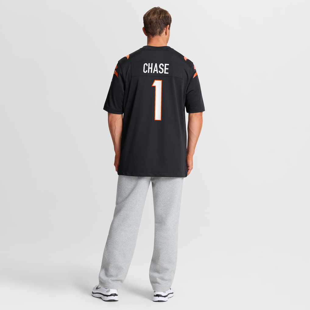 Men's Cincinnati Bengals Ja'Marr Chase Black Game Jersey