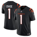 Men's Cincinnati Bengals Ja'Marr Chase Black Team Vapor F.U.S.E. Stitched Limited Jersey