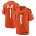 Men's Cincinnati Bengals Ja'Marr Chase Orange Alternate Game Jersey