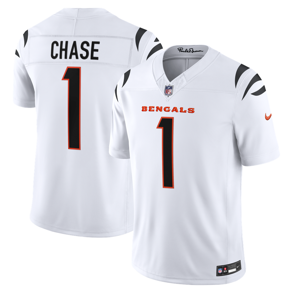 Men's Cincinnati Bengals Ja'Marr Chase White Vapor F.U.S.E. Stitched Limited Jersey