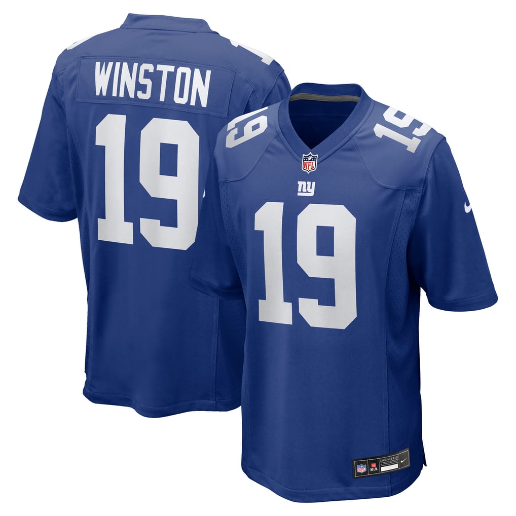 Men's New York Giants Jameis Winston Royal Team Game Jersey