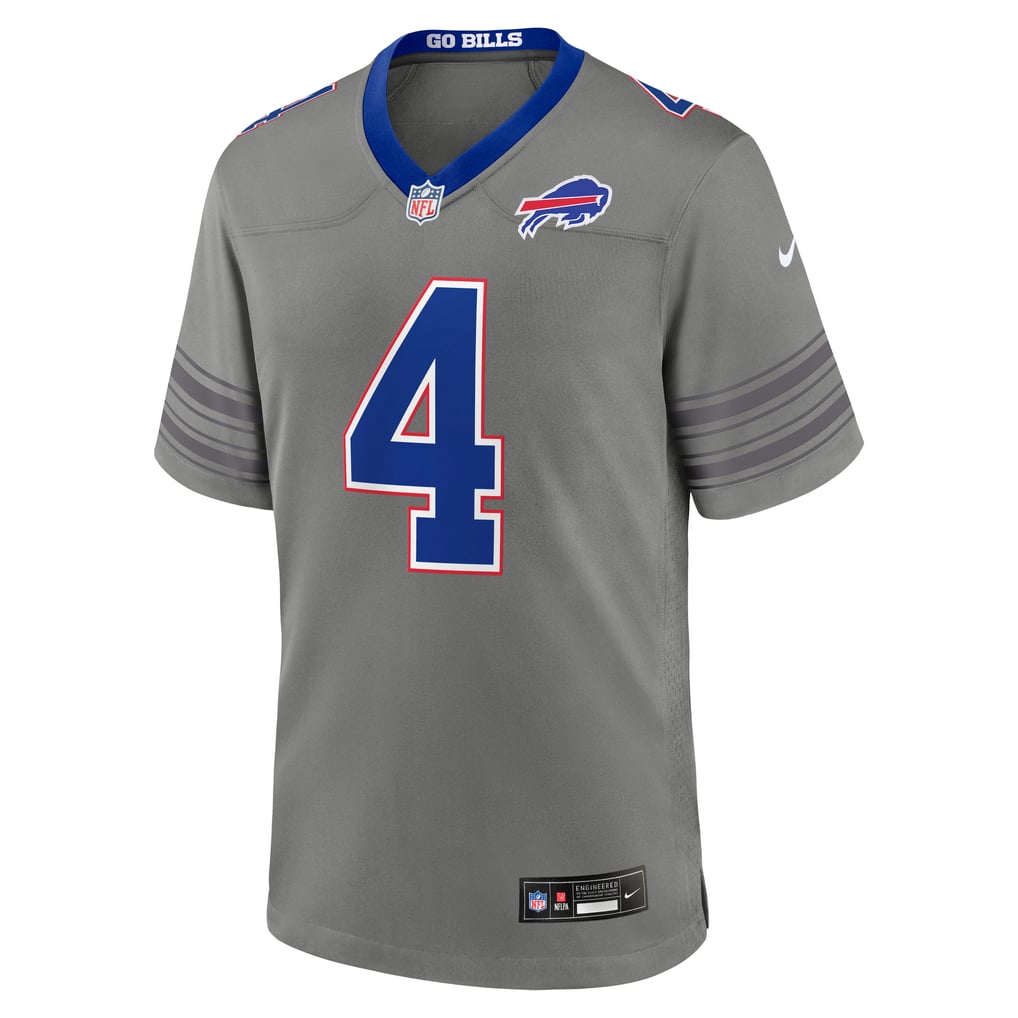 Men's Buffalo Bills James Cook III Gray Nickel City Game Jersey