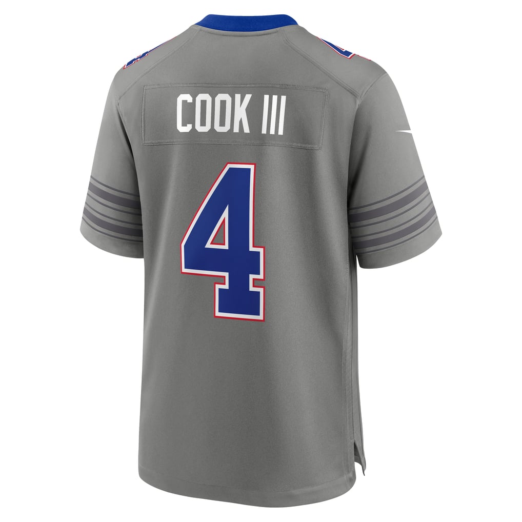 Men's Buffalo Bills James Cook III Gray Nickel City Game Jersey