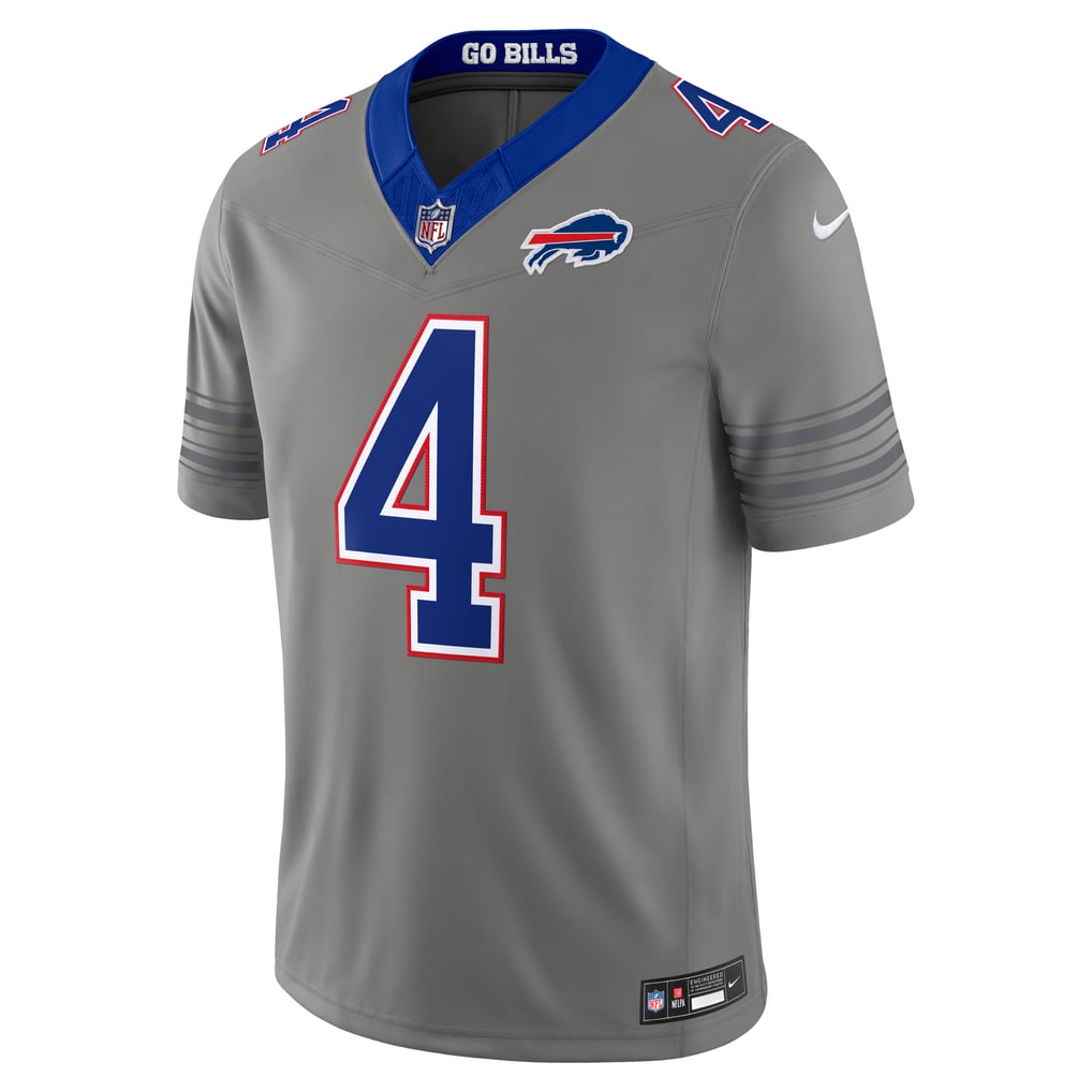 Men's Buffalo Bills James Cook III Gray Nickel City Vapor F.U.S.E. Stitched Limited Jersey