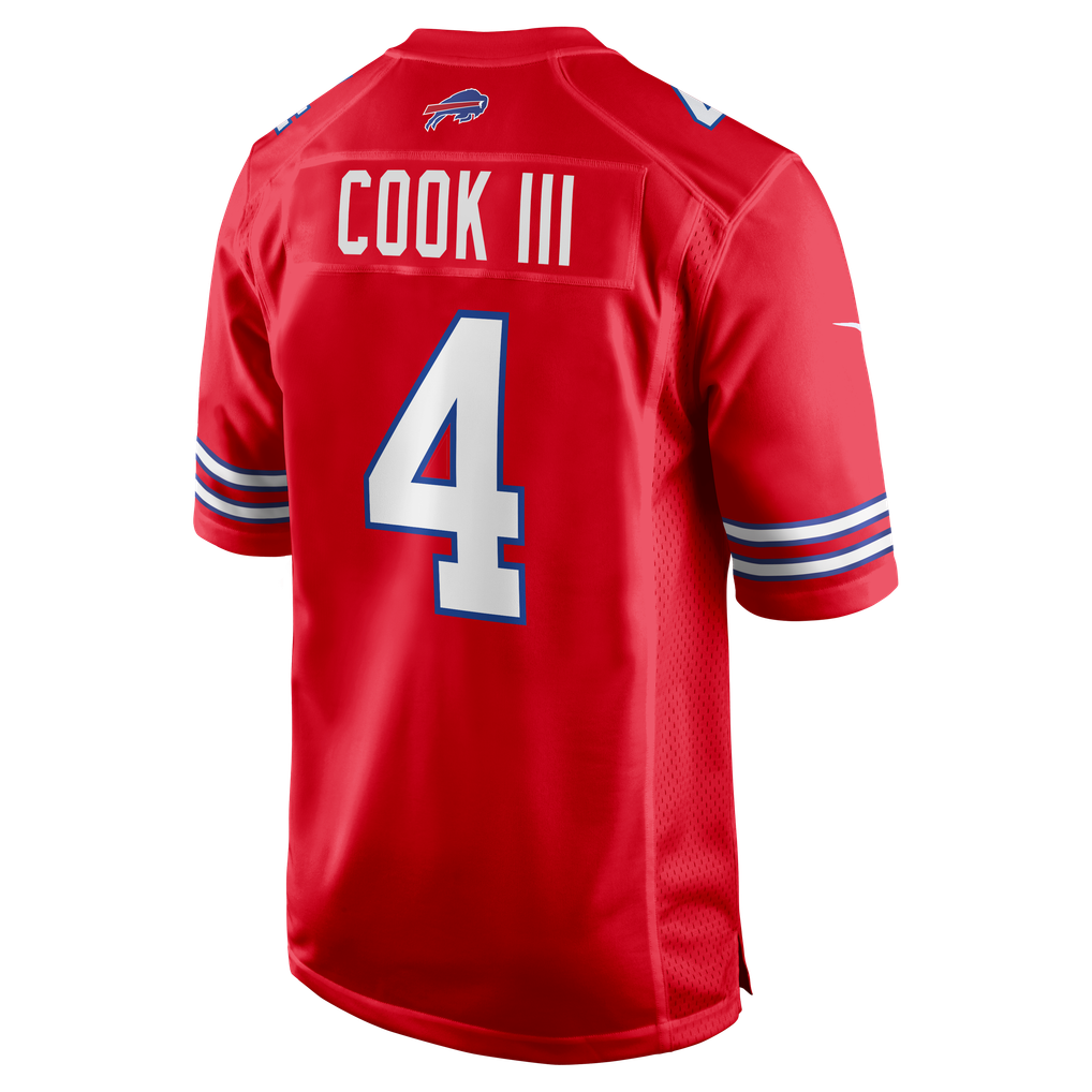 Men's Buffalo Bills James Cook III Red Alternate Game Jersey