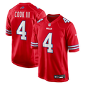 Men's Buffalo Bills James Cook III Red Alternate Game Jersey