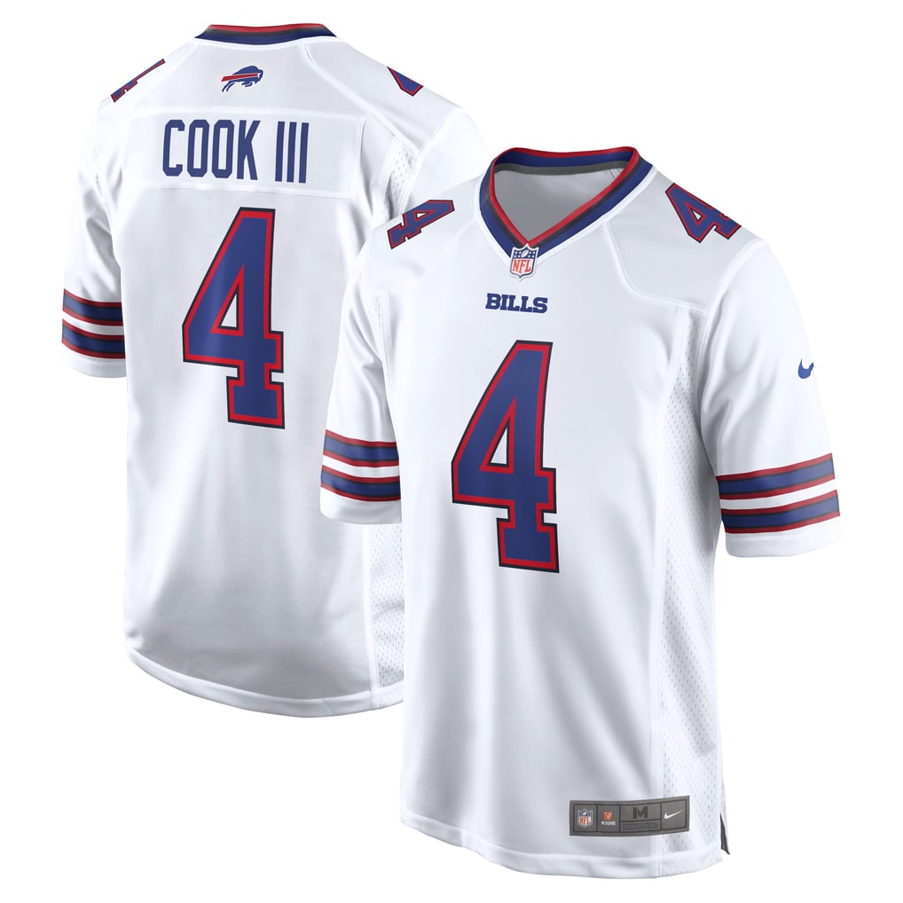 Men's Buffalo Bills James Cook III White Game Jersey