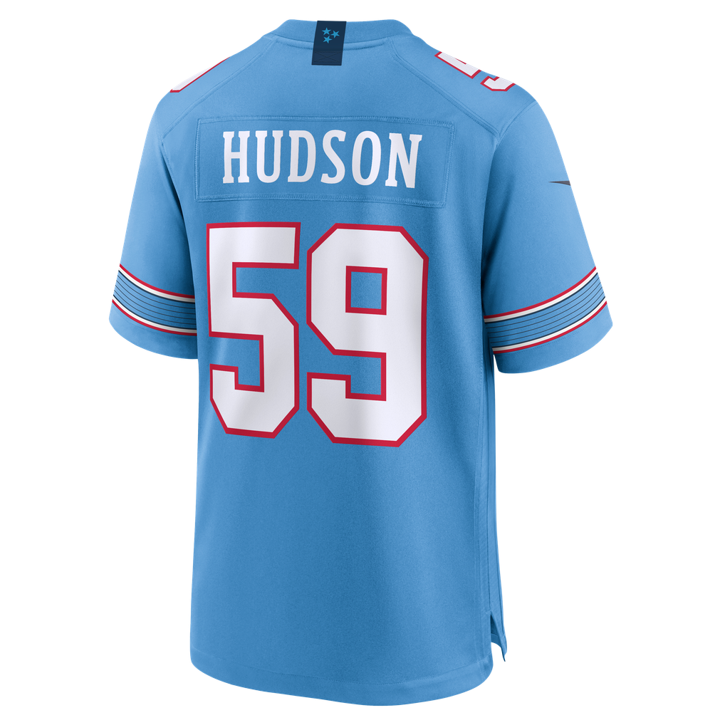 Men's Tennessee Titans James Hudson Light Blue Team Game Jersey