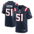 Men's New England Patriots James Hudson Navy Team Game Jersey
