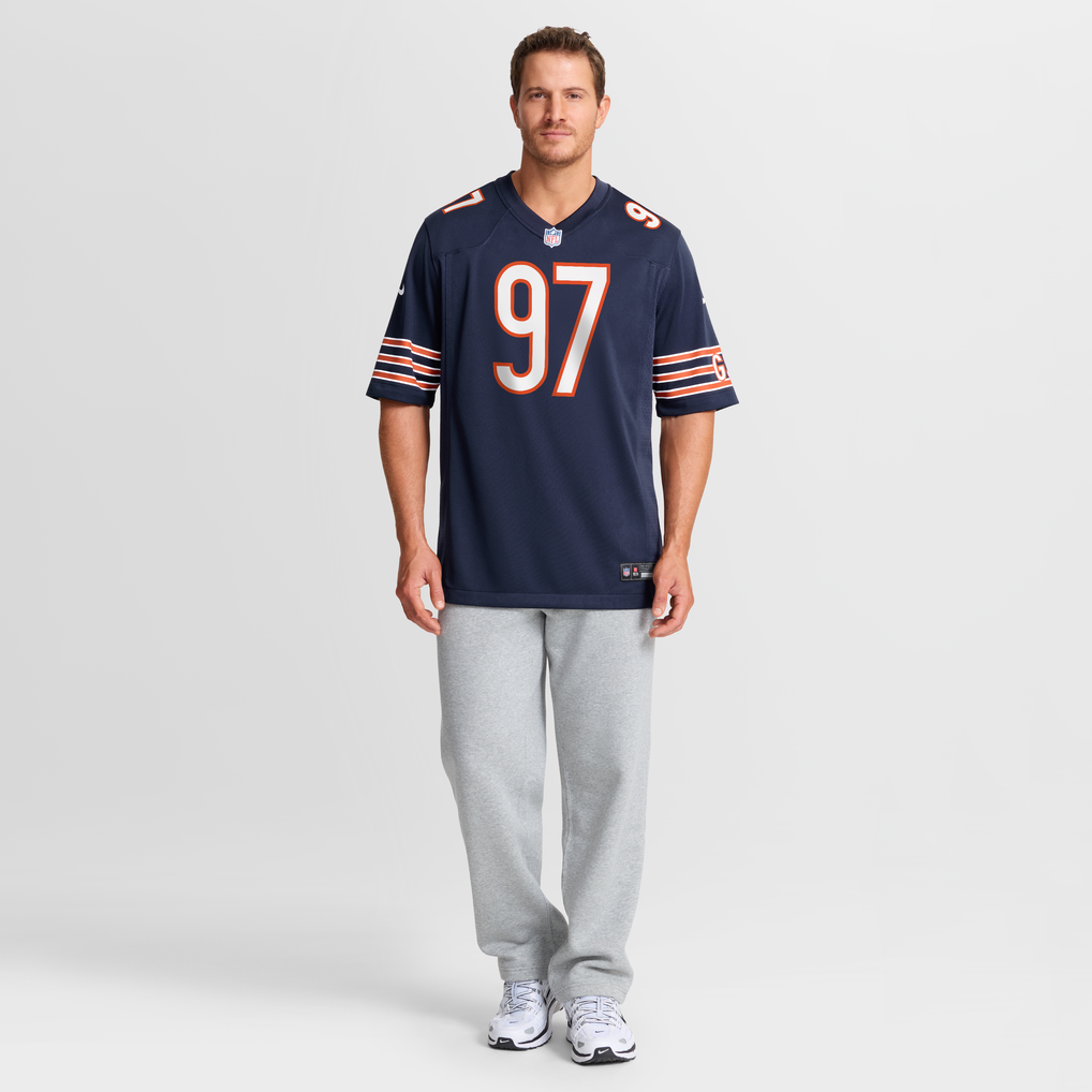 Men's Chicago Bears James Lynch Navy Team Game Jersey