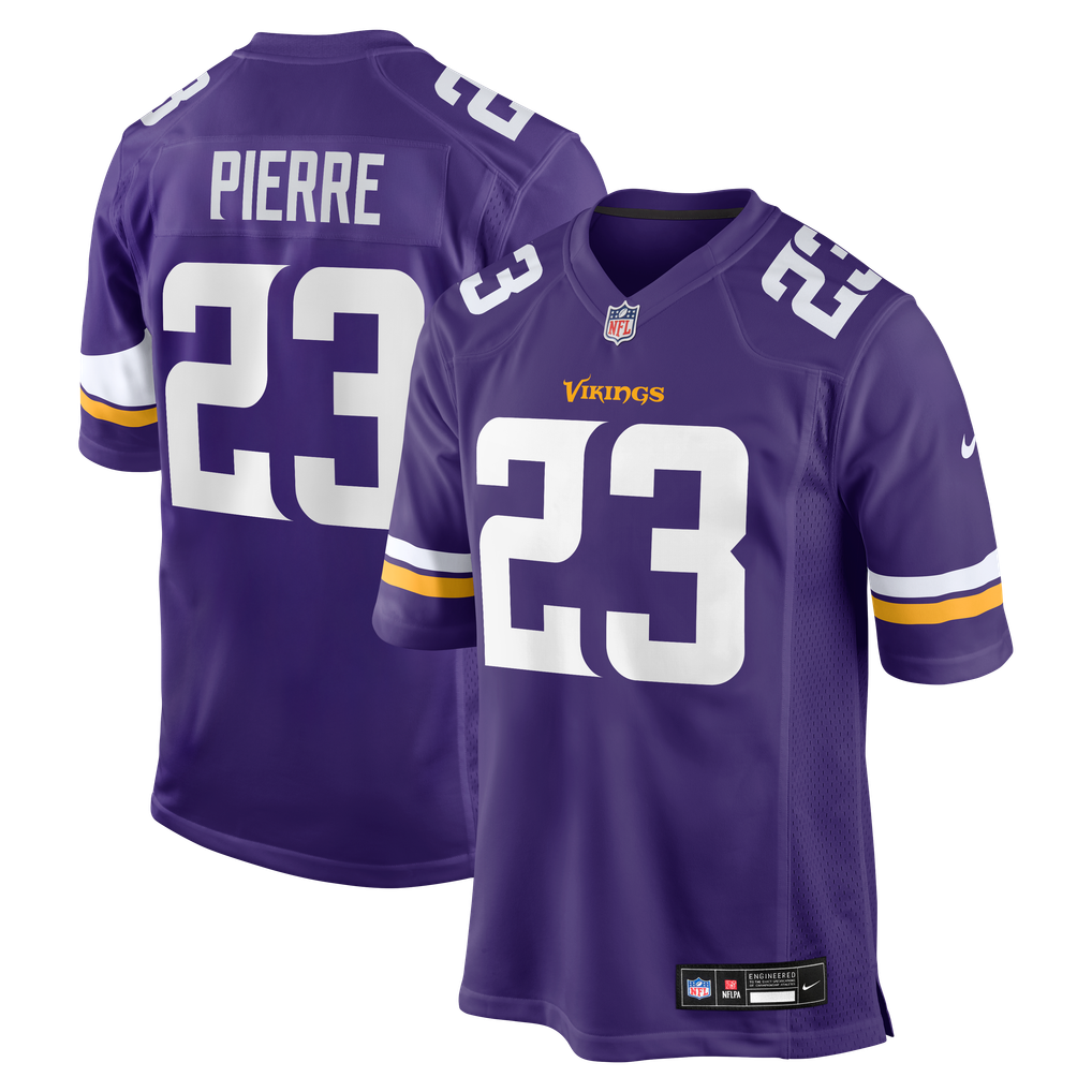 Men's Minnesota Vikings James Pierre Purple Team Game Jersey