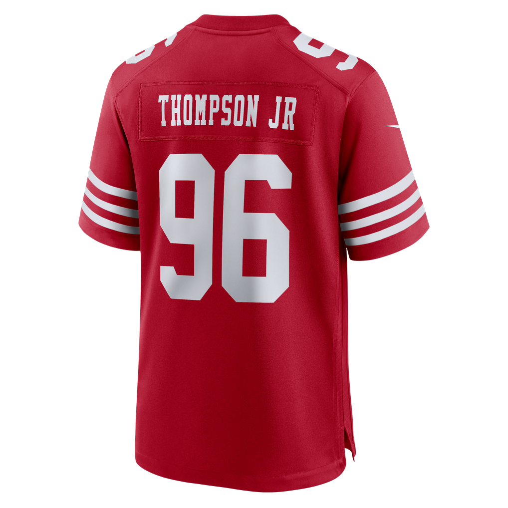 Men's San Francisco 49ers James Thompson Jr Scarlet Team Game Jersey