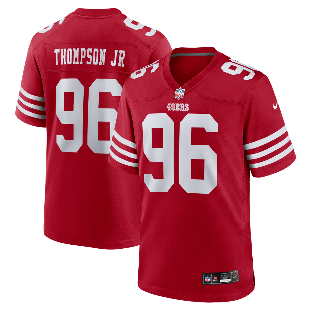Men's San Francisco 49ers James Thompson Jr Scarlet Team Game Jersey