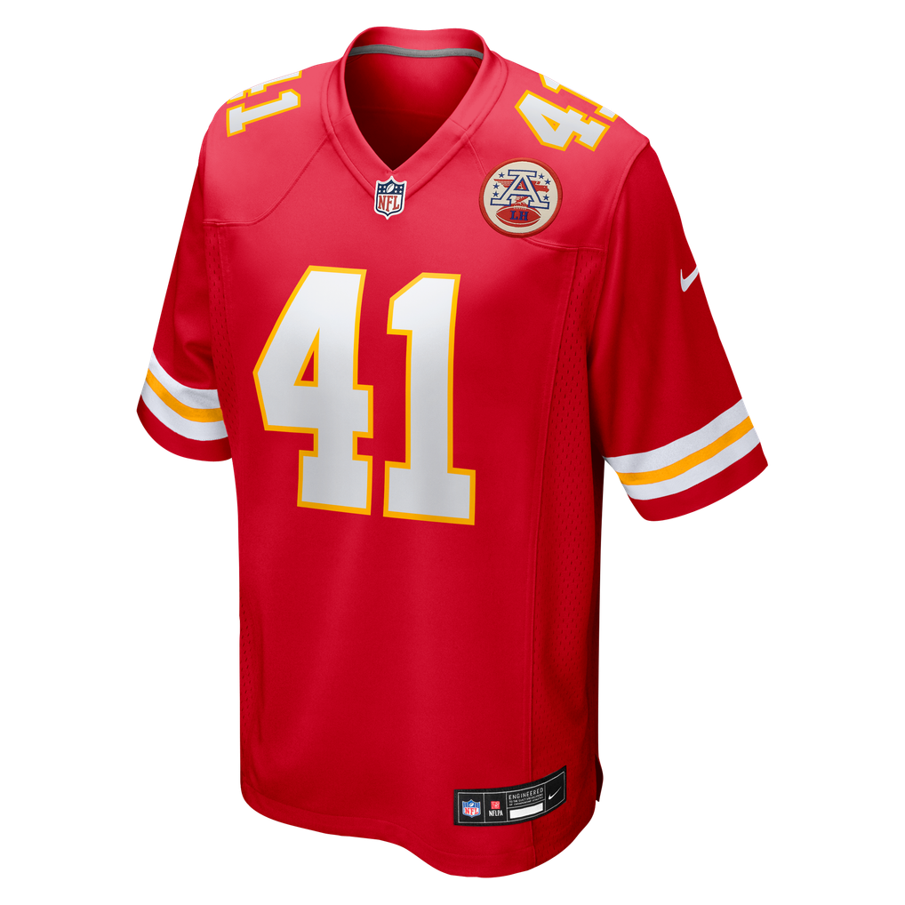 Men's Kansas City Chiefs James Winchester Red Game Jersey