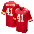 Men's Kansas City Chiefs James Winchester Red Game Jersey