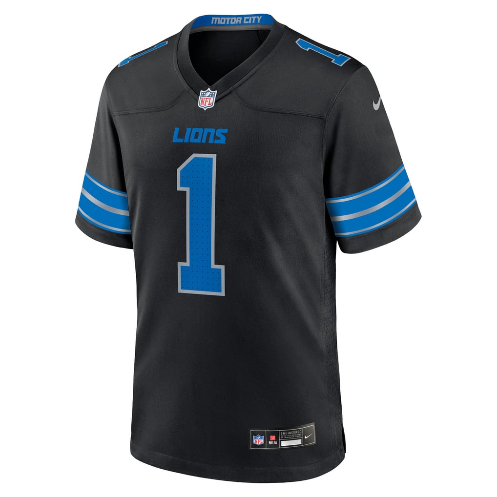 Men's Detroit Lions Jameson Williams Black Alternate Game Player Jersey