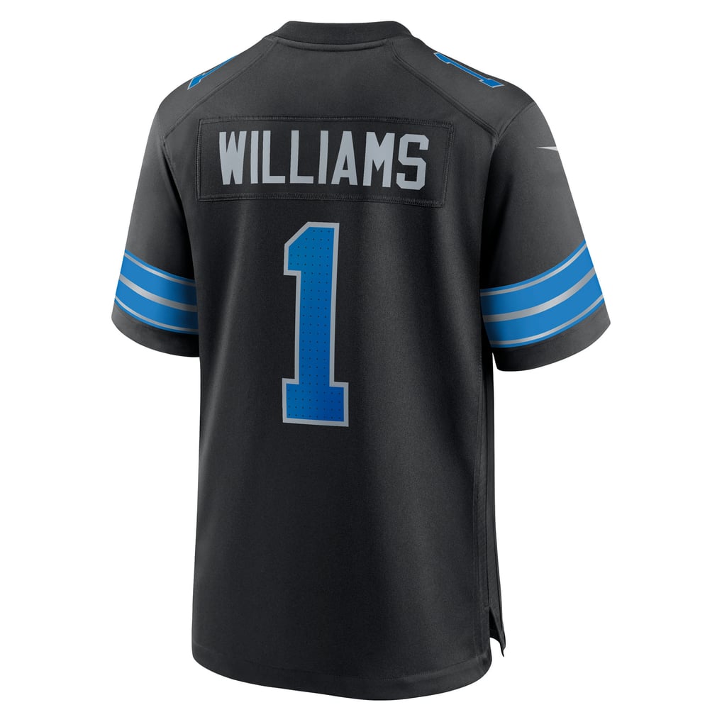 Men's Detroit Lions Jameson Williams Black Alternate Game Player Jersey